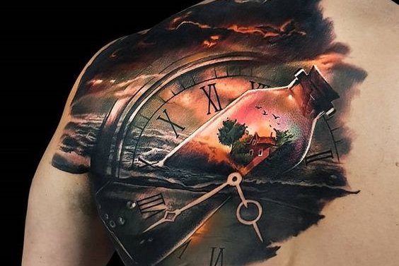 tatuaj cu ceas