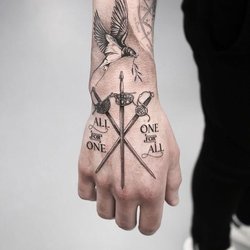 Tatuaje masculine pe pumn