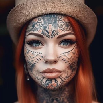 tatuaje faciale
