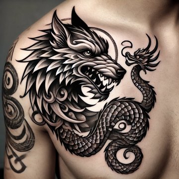 lupul dacic tatuaj