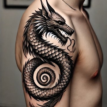 lupul dacic tatuaj